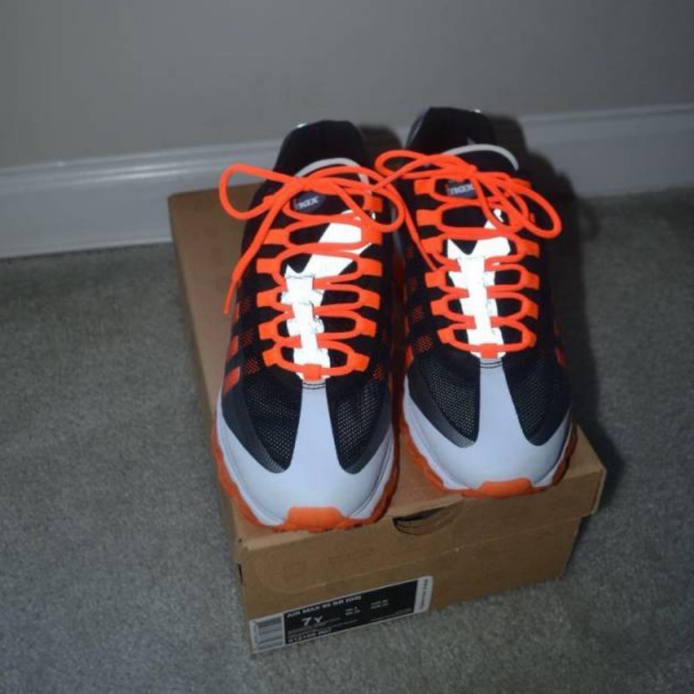 Kids Athletic Shoes with Orange Accents